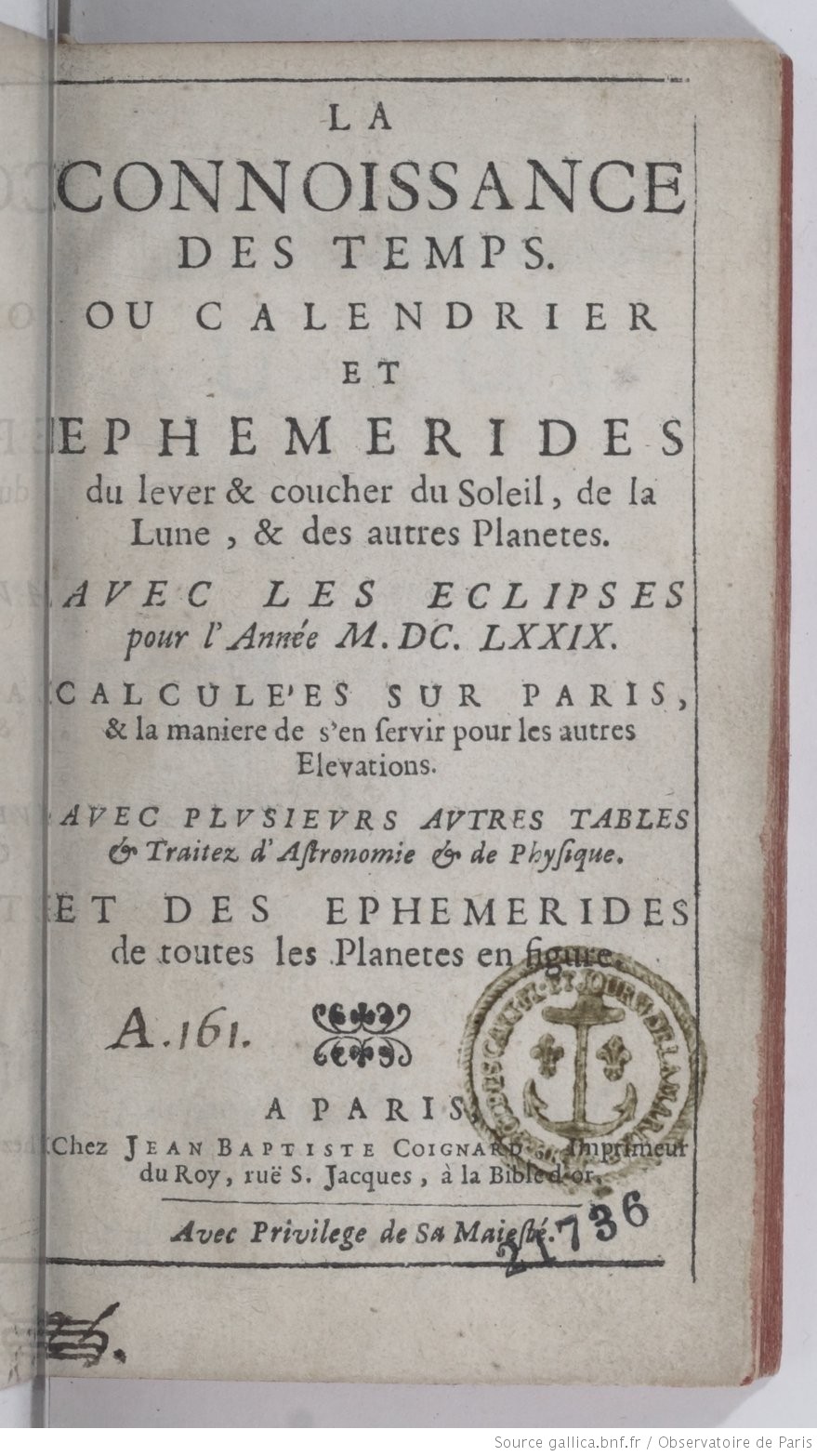 Publications du Bureau des Longitudes (1679-2014)