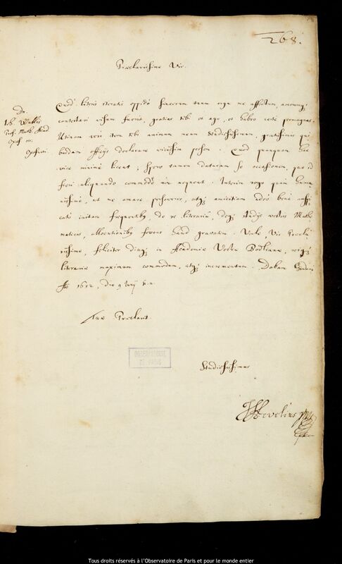 Lettre de Jan Heweliusz à John Wallis, Gdansk, 9 juin 1652