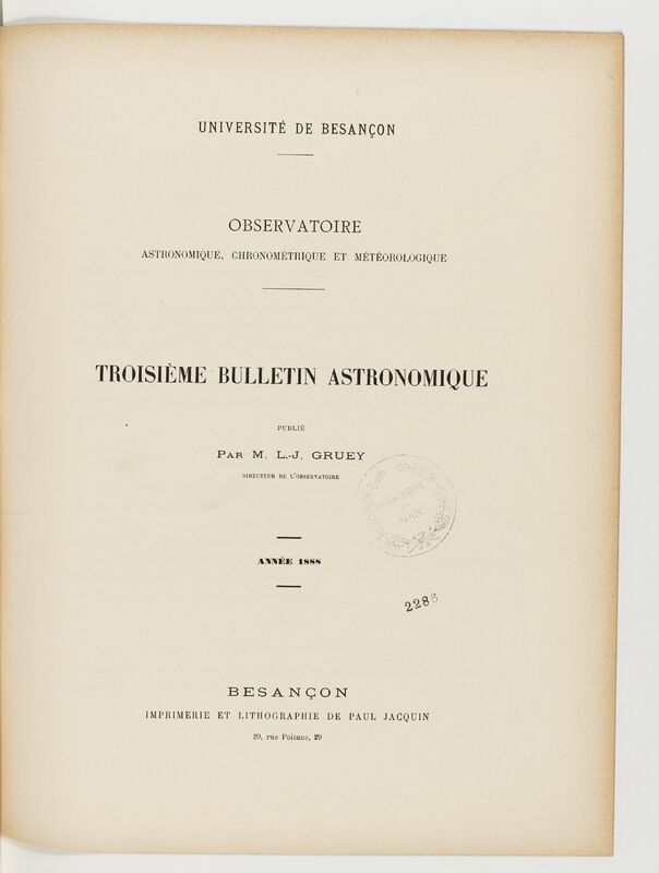 (1888) Bulletin astronomique