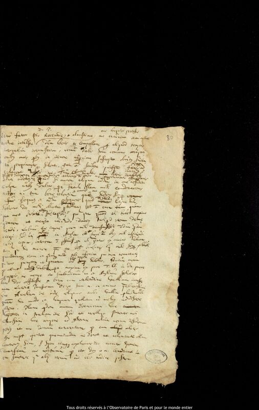 Lettre de Jan Heweliusz à un destinataire non identifié, Paris, 19 février 1632