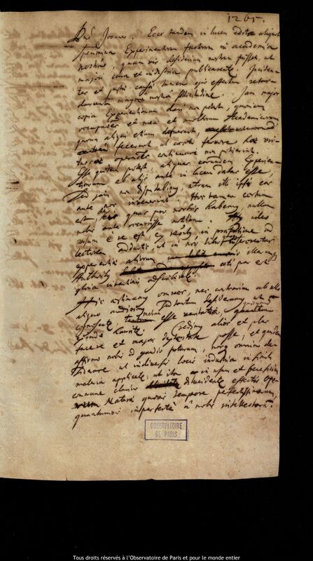 Lettre de Leopoldo de' Medici à Jan Heweliusz, Florence, 28 février 1667