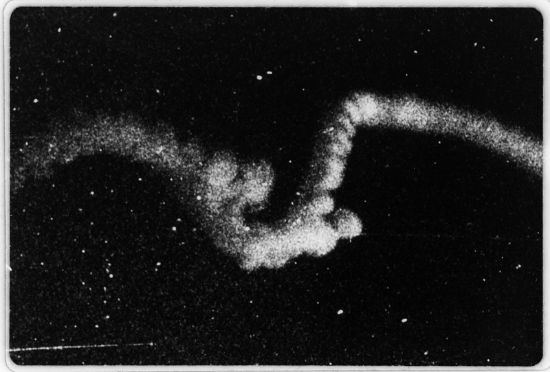 Nuage de Sodium (mai 1962) H+6.51 - Observatoire de Haute Provence (titre forgé)