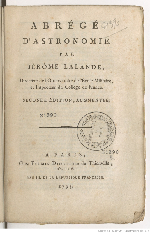 Abrégé d'astronomie […] Seconde édition