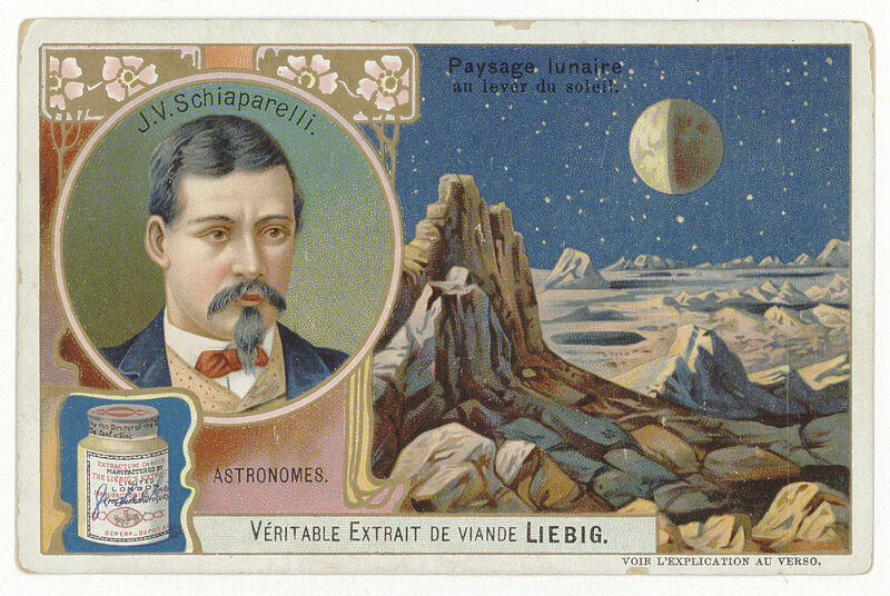 J.V. Schiaparelli ; paysage lunaire au lever du Soleil (titre original)