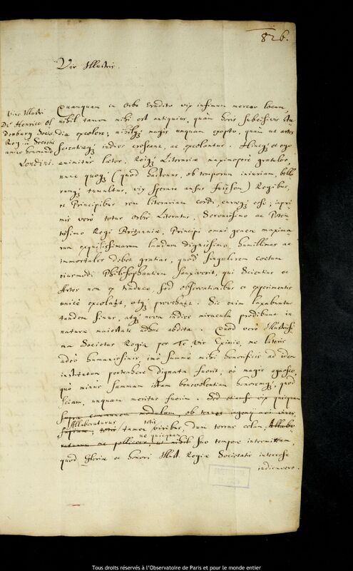 Lettre de Jan Heweliusz à Henry Oldenburg, Gdansk, 4 janvier 1664