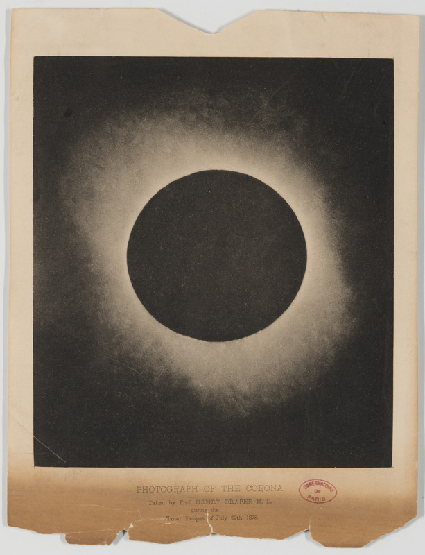 Photograph of the Corona, taken by Prof. Henry Draper, M.D. during the total eclipse of July 29th 1878 (titre original)