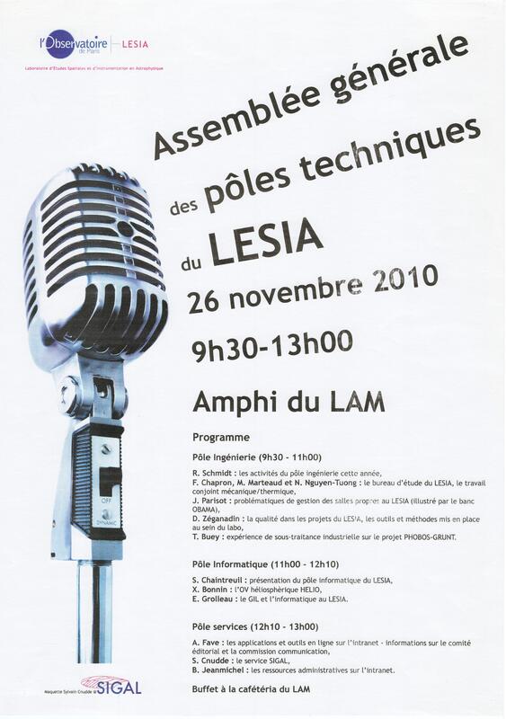 Assemblée Générale des pôles techniques du LESIA