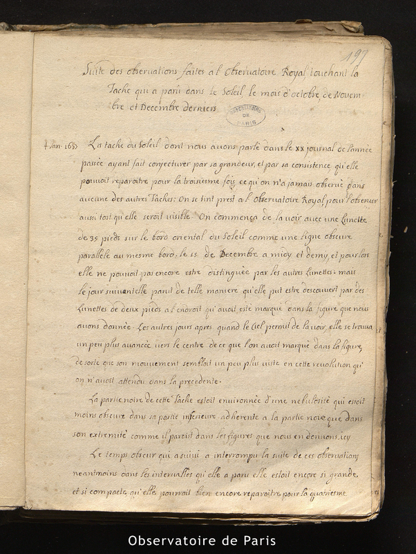 CASSINI I. Mémoires et observations datés entre le 4 janvier 1677 et le 29 octobre 1678 et publiés dans les Mémoires de l'Académie Royale des Sciences et Le Journal des Sçavans