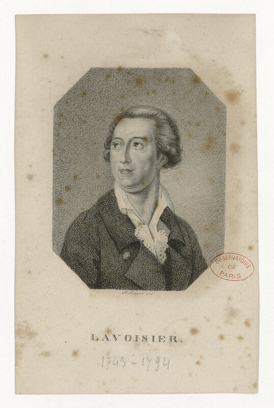 LAVOISIER [Antoine Laurent] (titre forgé)