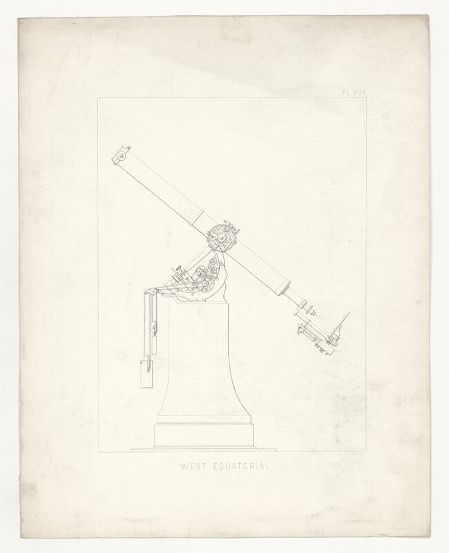 Observatoire de Harvard : plan de l’équatorial de l’ouest (titre forgé)