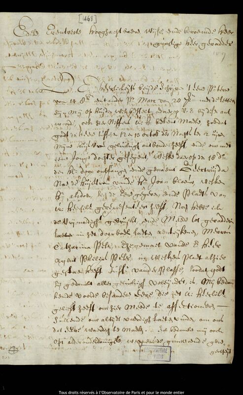 Lettre de Jan Hendricksz Tim à Jan Heweliusz, Amsterdam, 24 octobre 1671