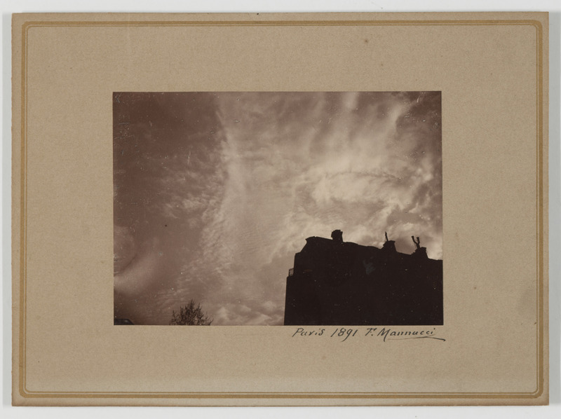 Photographies de nuages, par Federico Manucci (titre forgé), Paris 1891. F. Manucci (titre original)