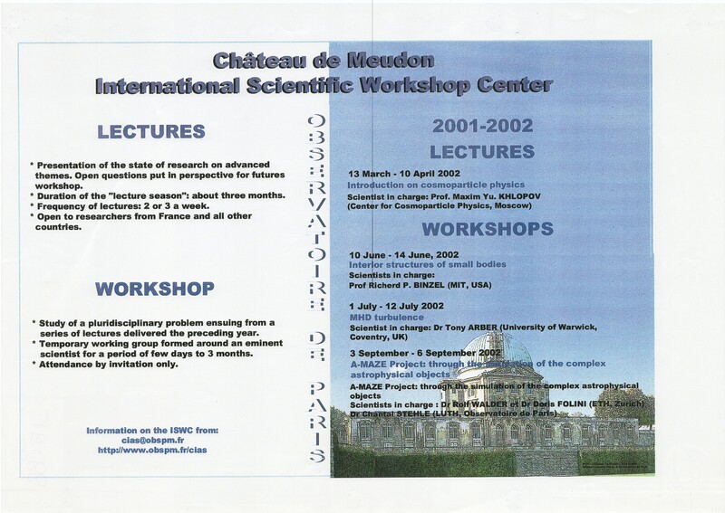 Centre International d’Ateliers Scientifiques