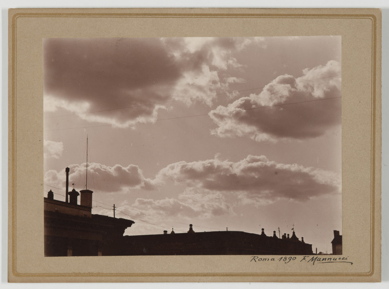 Photographies de nuages, par Federico Manucci (titre forgé), Roma 1890. F.Manucci (titre original)