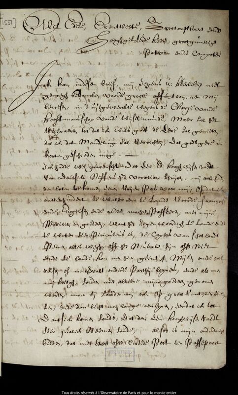 Lettre de Jan Hendricksz Tim à Jan Heweliusz, Amsterdam, 22 avril 1673