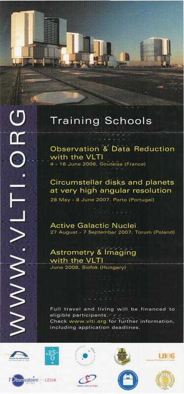 Ecole d'été sur le VLTI