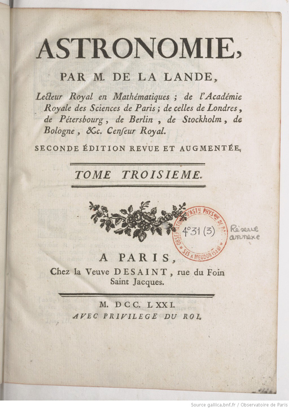 Astronomie, seconde édition, tome troisième