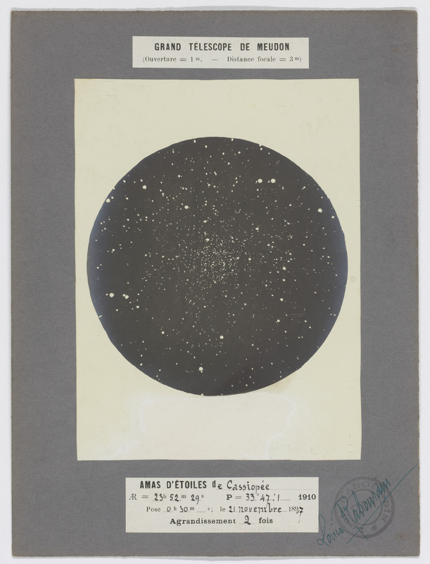 Cassiopée, 21-11-1897, x2, 30mn, pris au grand télescope de Meudon. (titre forgé)