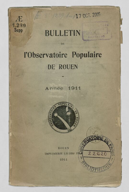 (1911) Bulletin de l'Observatoire populaire de Rouen