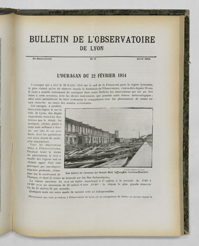 (1914) Bulletin de l'Observatoire de Lyon