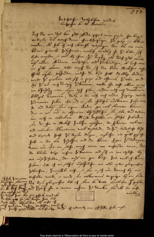 Lettre de Jan Heweliusz à Andreas Brummer, Gdansk, 3 décembre 1659