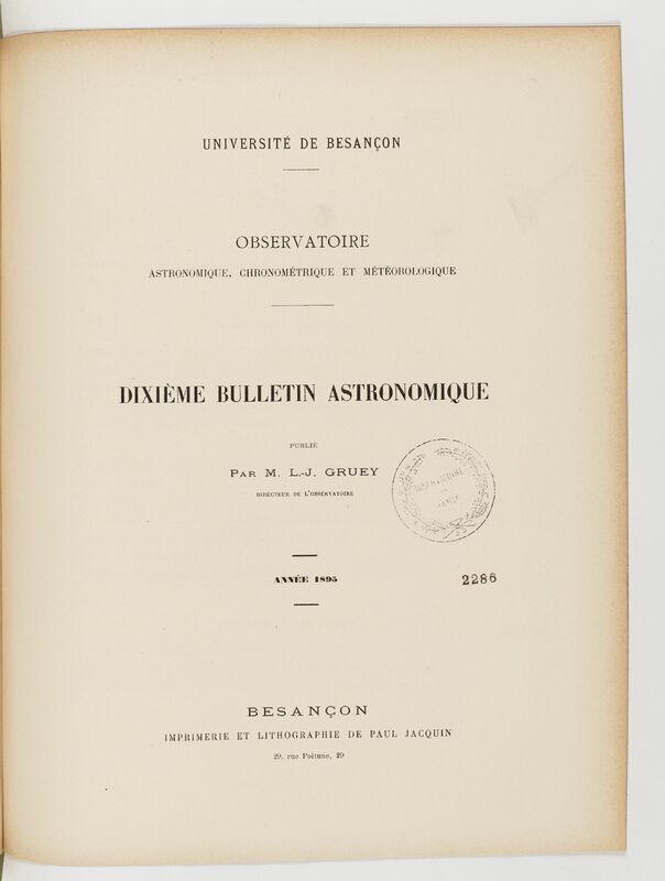 (1895) Bulletin astronomique