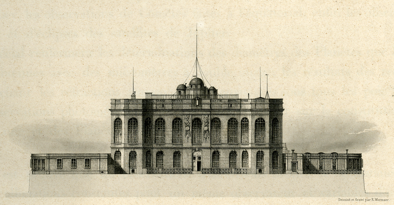 L'Observatoire de Paris (Batiment Perrault), vers 1837, vu du sud.