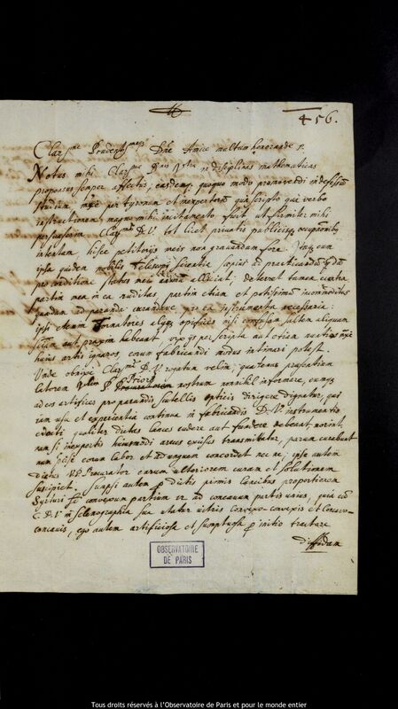 Lettre de Johann Bilstein à Jan Heweliusz, Paradyz (Kartuzy), 3 mars 1655