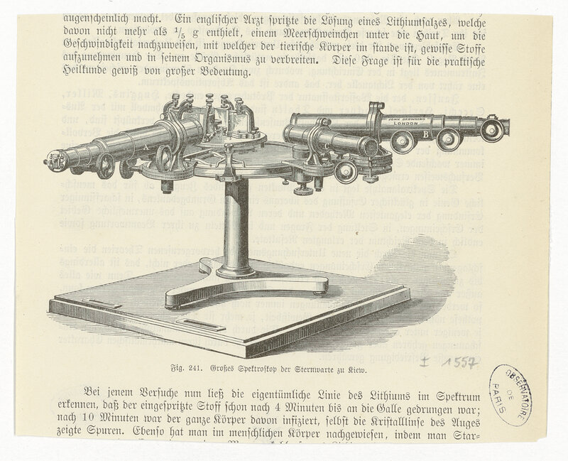 Grand spectroscope à l'Observatoire de Kiev (titre forgé)