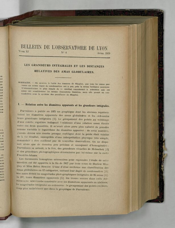 (1929) Bulletin de l'Observatoire de Lyon