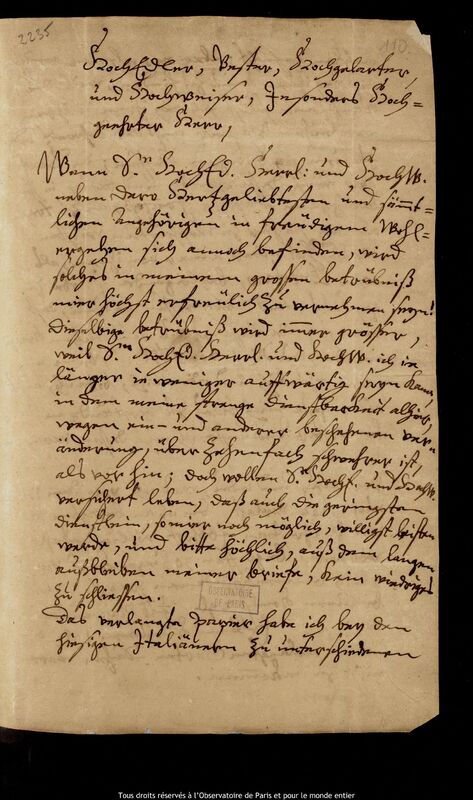 Lettre de Johann Abraham Ihle à Jan Heweliusz, Leipzig, 14 avril 1683