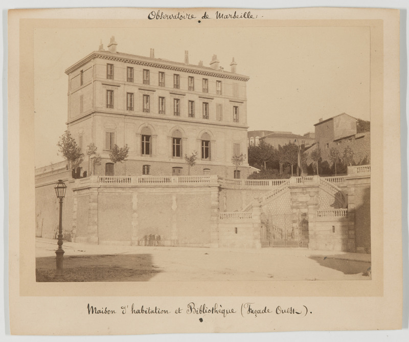 Observatoire de Marseille : Maison d’habitation et Bibliothèque [façade Ouest]. (titre original)