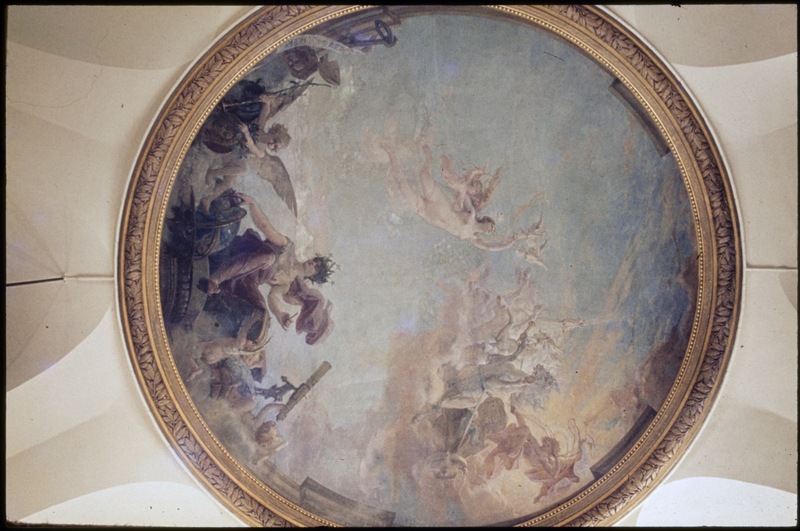 Observatoire de Paris, batiment Perrault - rotonde ouest - salle du conseil. Plafond - peinture de Dupain (19e) (titre forgé)