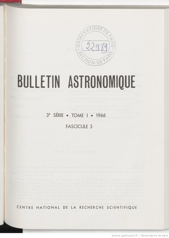 (1966-1968) Bulletin astronomique