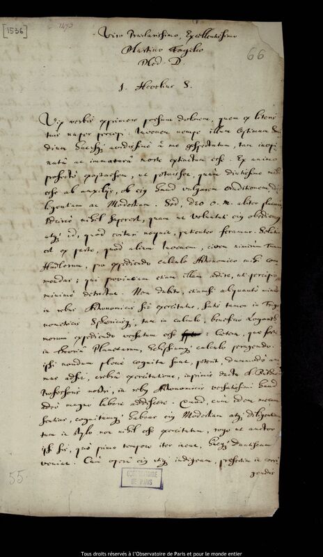 Lettre de Jan Heweliusz à Martin Fogel, Gdansk, 5 novembre 1672