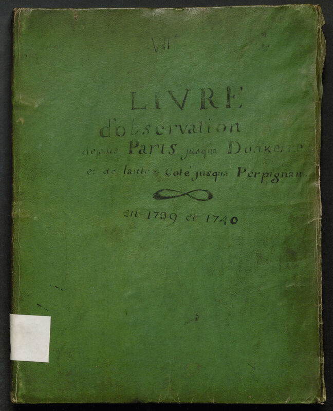 Observations pour la vérification de la méridienne - Carnet 9