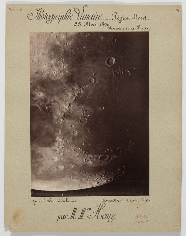 Photographie lunaire, par MM. Henry. Région Nord, 28 mai 1890, âge de la lune 240 heures, agrandissement direct 15 fois (titre original)