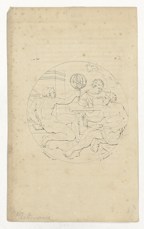 L’Astronomie. Bas-relief en marbre du Musée des Monuments français, par Pierre Bontemps (titre original)