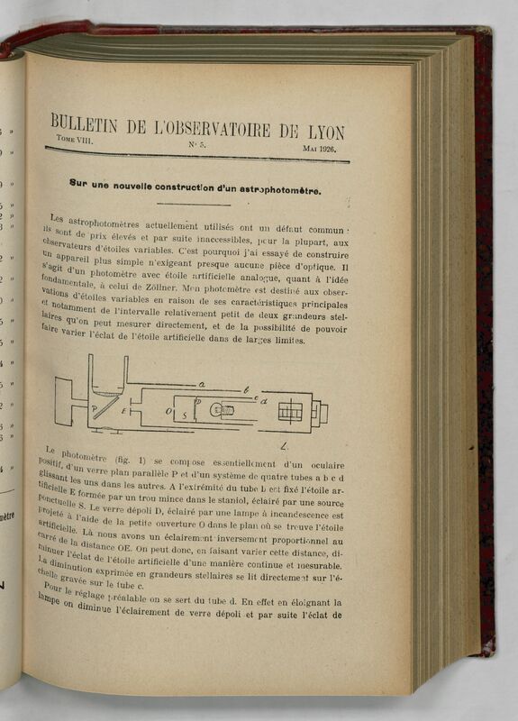 (1926) Bulletin de l'Observatoire de Lyon