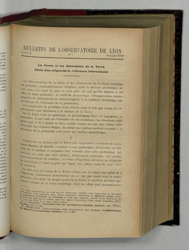 (1928) Bulletin de l'Observatoire de Lyon