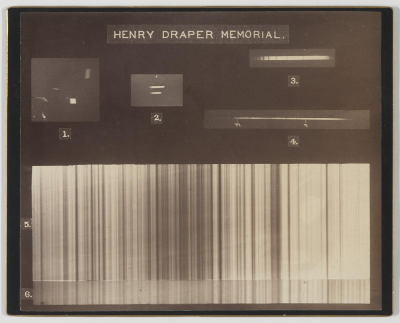 Six photographies de spectres d’étoiles (titre forgé), Henry Draper Memorial (titre original)