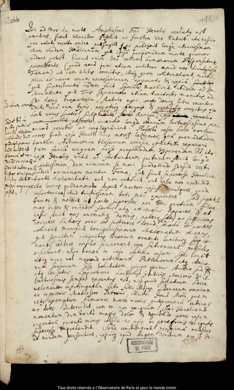 Texte manuscrit d’un auteur non identifié, 1678