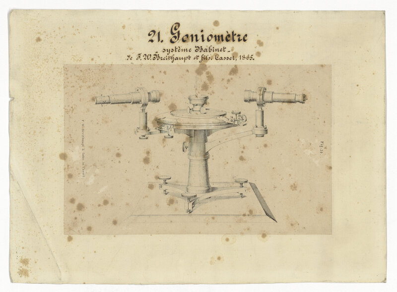 [21.] Goniomètre [système Babinet], de F. W. Breithaupt et fils, Cassel, 1865 (titre original)