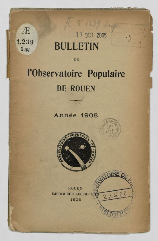 (1908) Bulletin de l'Observatoire populaire de Rouen