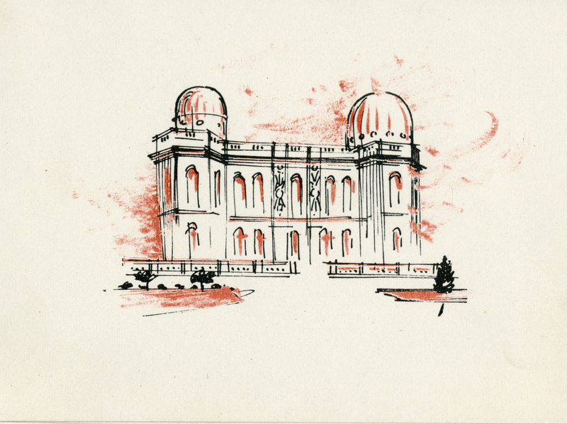 Carte de vœux de l'Observatoire de Paris (s.d)