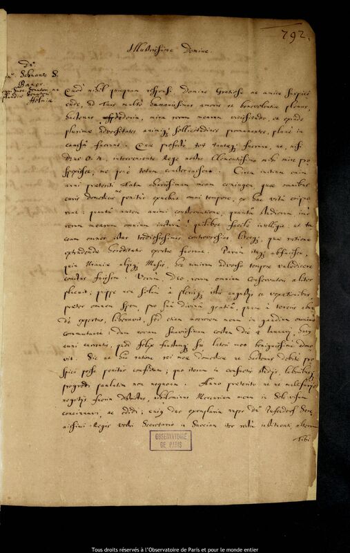 Lettre de Jan Heweliusz à Svante Svantesson Banér, Gdansk, 20 février 1663