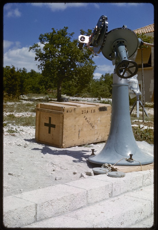 Lunette guide du télescope de 193cm - Expérience Blamont, Observatoire de Haute-Provence (mai 1962) (titre forgé) / [9 images]