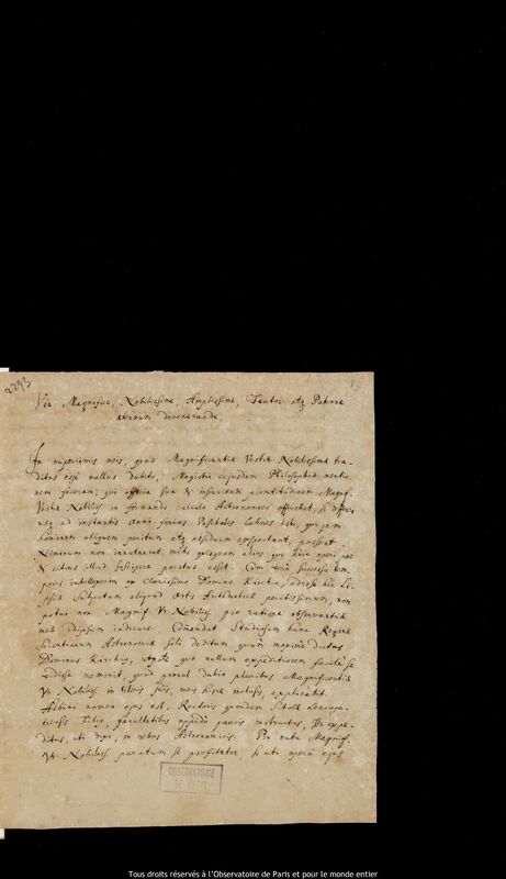 Lettre de Constantin Berend à Jan Heweliusz, Leipzig, 6 octobre 1683