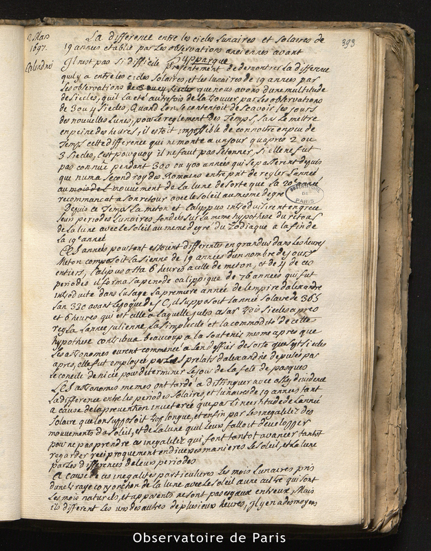 La différence entre les ciels lunaires et solaires de 19 années établie par les observations anciennes avant Hypparque