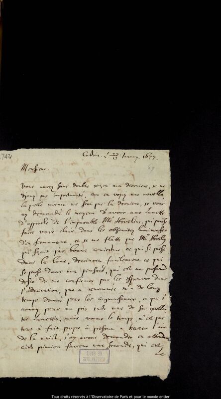 Lettre de Christoph Friedrich zu Dohna à un destinataire non identifié, Kostrzyn nad Odra, 13 janvier 1677